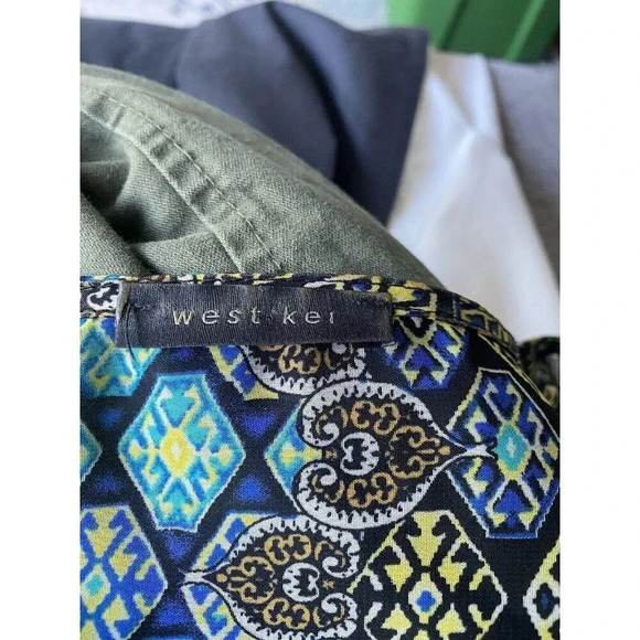 West Kei Short Sleeve Sheer Colorful Overlay Poncho Style One Size - Picture 4 of 4